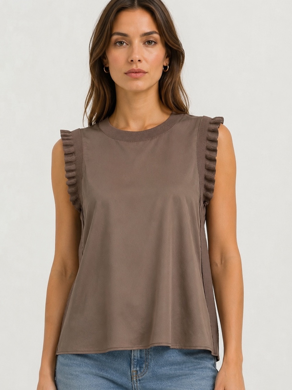 Cinq A Sept Tous Les Jours Lenore Silk Tank Taupe Size XS Womens Top